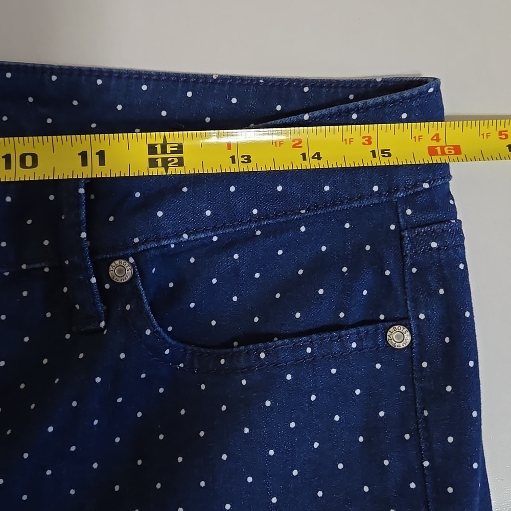 Talbots Flawless Slim Ankle Dot Denim Jeans 10P - Picture 8 of 14